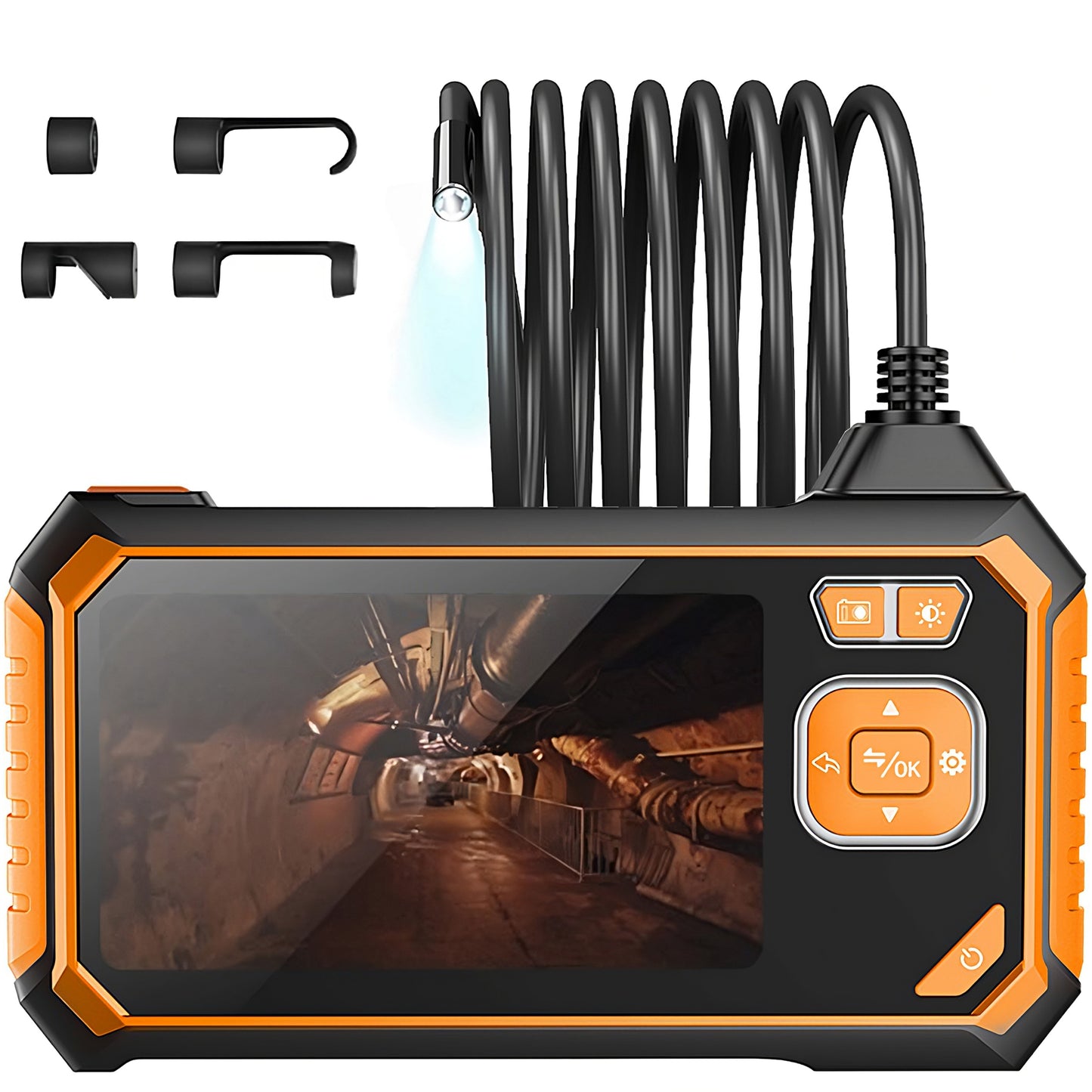 INSPEKCINĖ ENDOSKOPINĖ KAMERA 3M LCD HD 4,3" 8MM FULL HD 360° MICRO SD 64GB