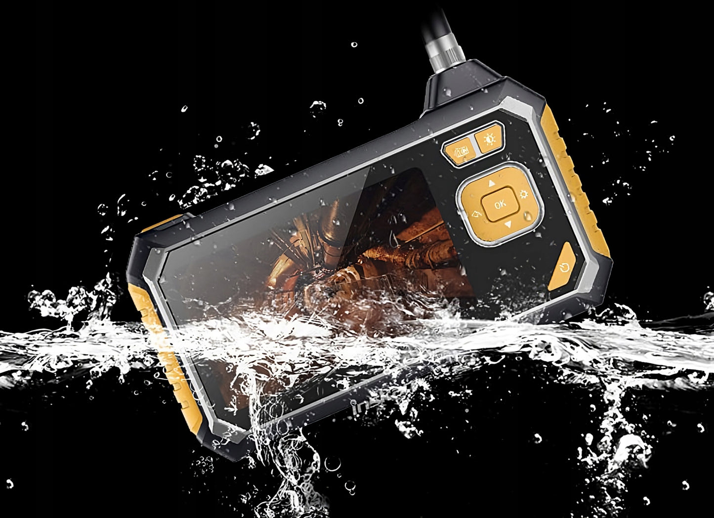 INSPEKCINĖ ENDOSKOPINĖ KAMERA 3M LCD HD 4,3" 8MM FULL HD 360° MICRO SD 64GB