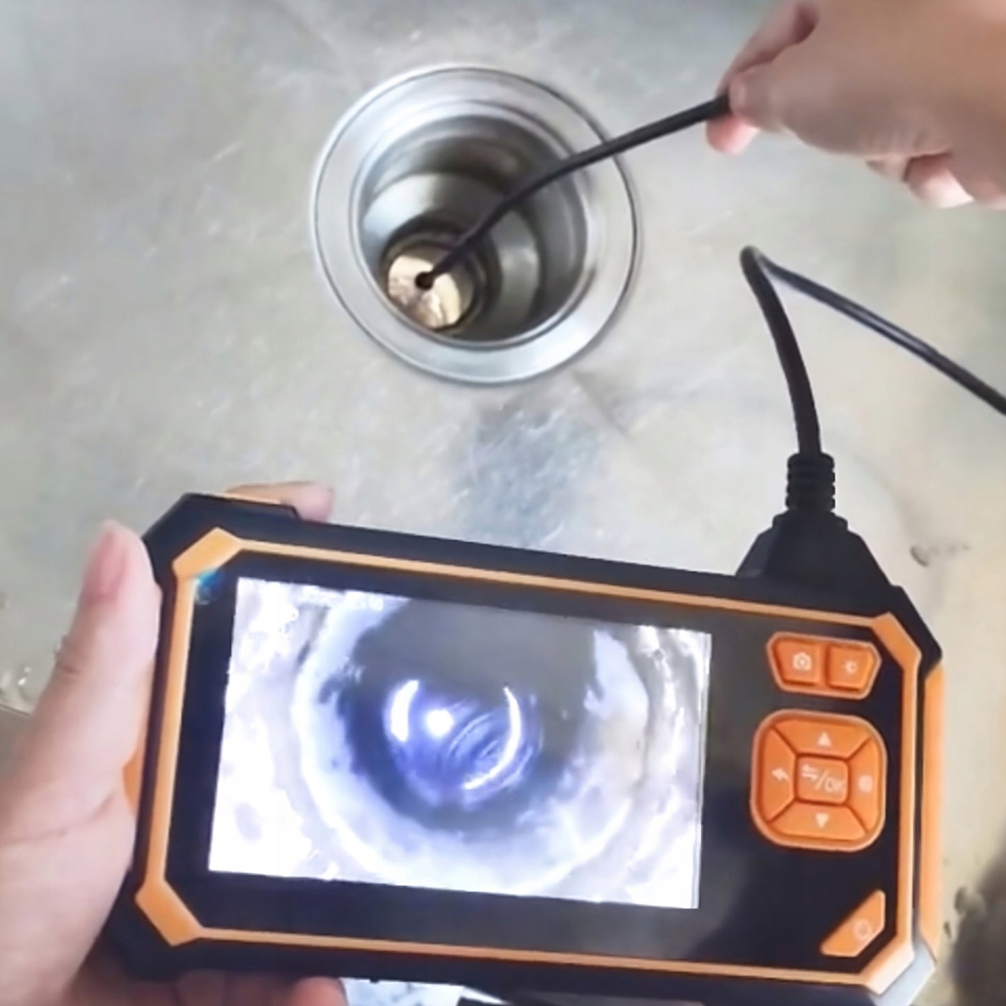 INSPEKCINĖ ENDOSKOPINĖ KAMERA 3M LCD HD 4,3" 8MM FULL HD 360° MICRO SD 64GB