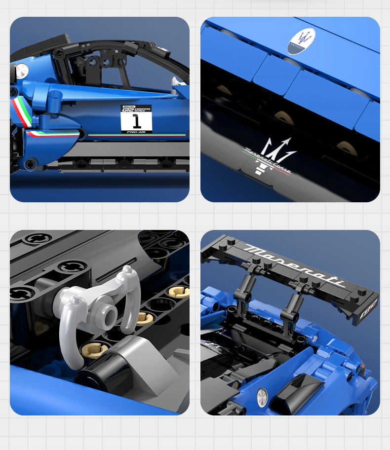 Konstrukcinis rinkinys CADA MASERATI GT2 nuotoliniu būdu valdomas lenktyninis automobilis RC, 549 elementai