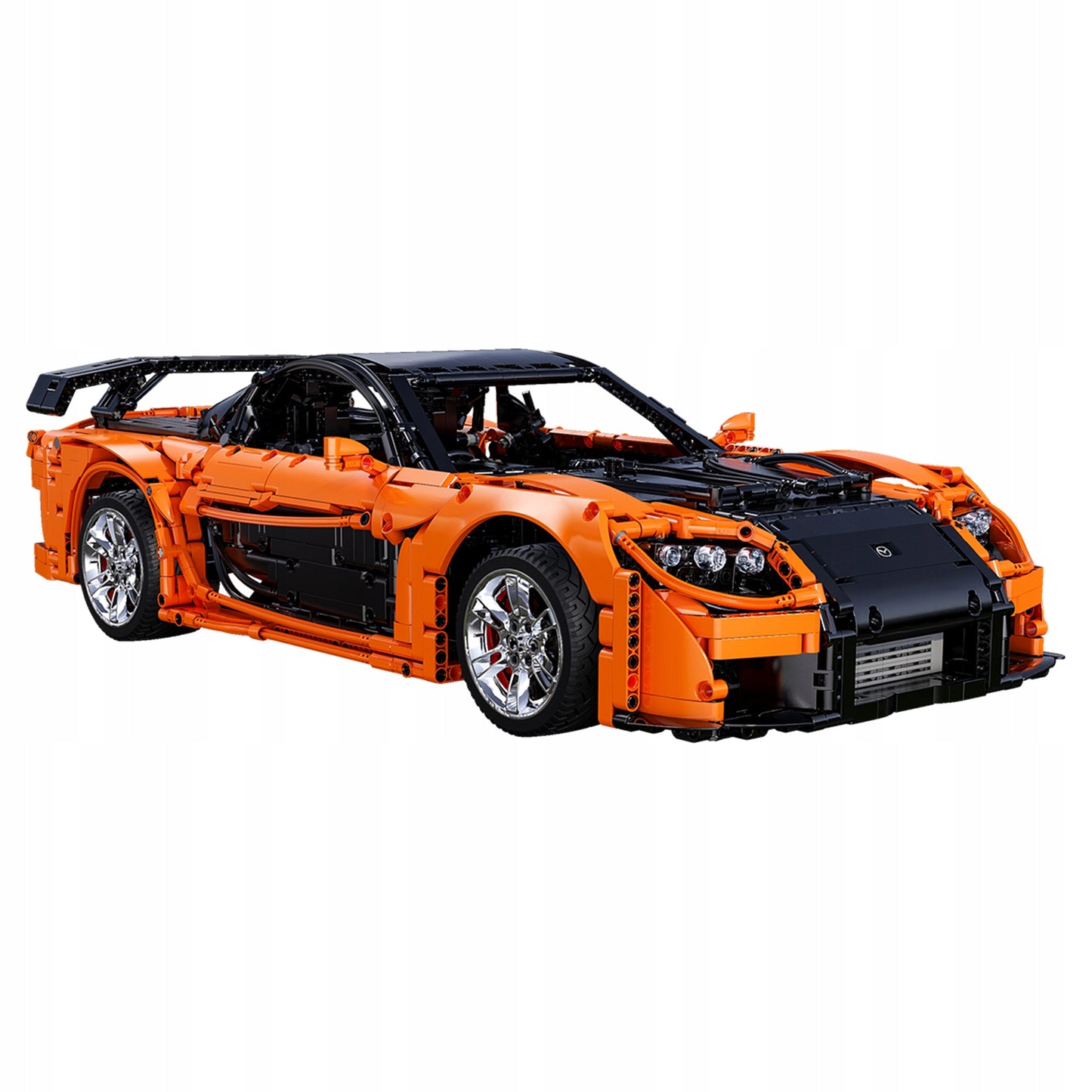 Statybiniai blokeliai CaDA MAZDA RX-7 VEILSIDE komplektas, nuotoliniu būdu valdomas 3305 dalys. RC + LED