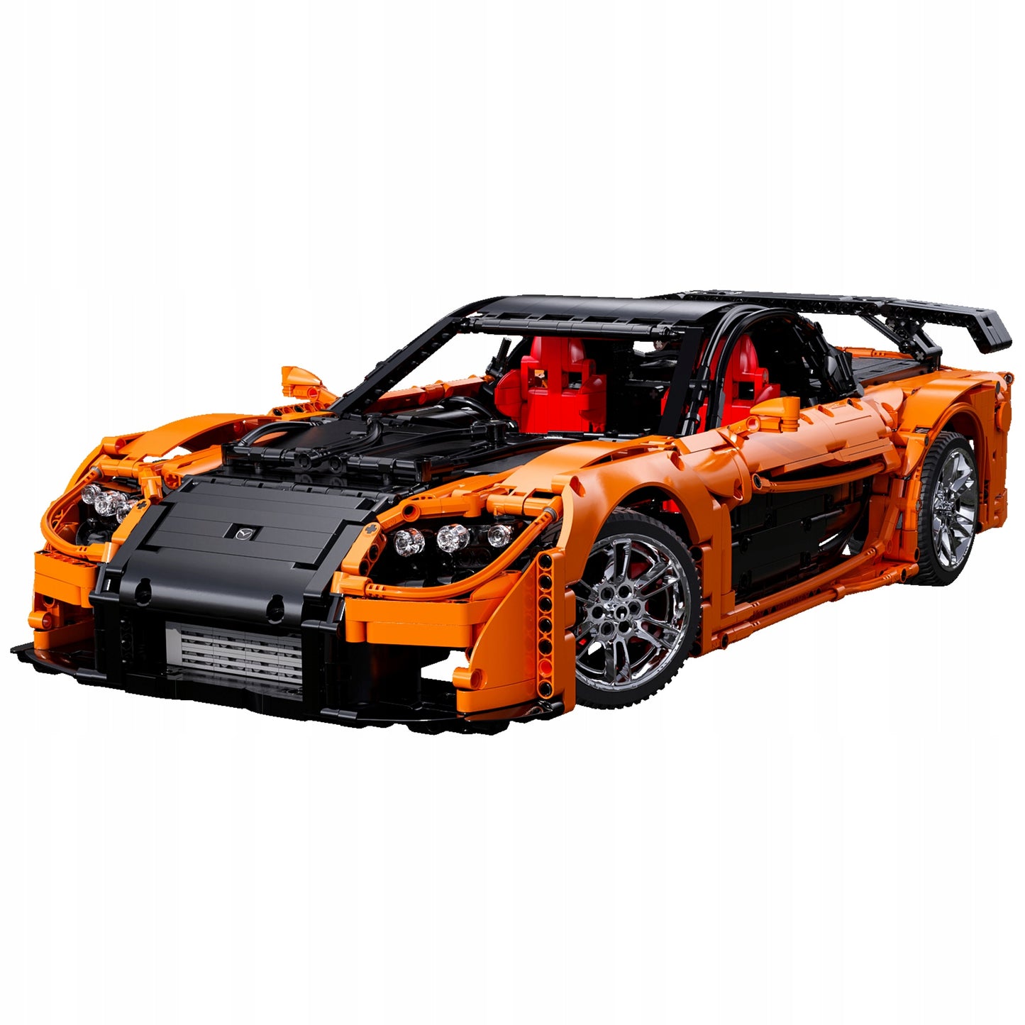 Statybiniai blokeliai CaDA MAZDA RX-7 VEILSIDE komplektas, nuotoliniu būdu valdomas 3305 dalys. RC + LED