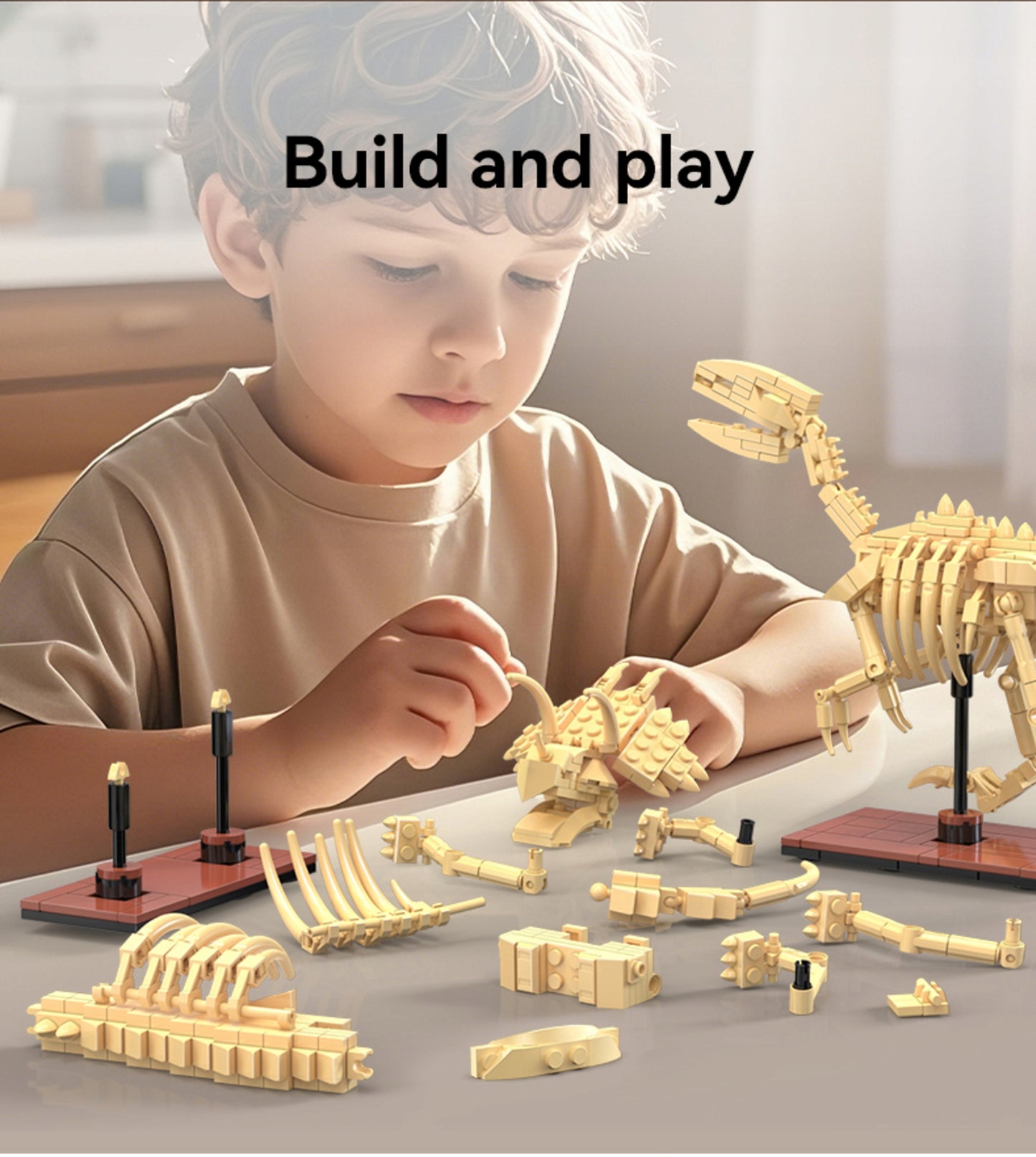 Statybiniai blokeliai CADA Rinkinys Skeletas Modelis D-sauras Triceratops Fosilijos 272