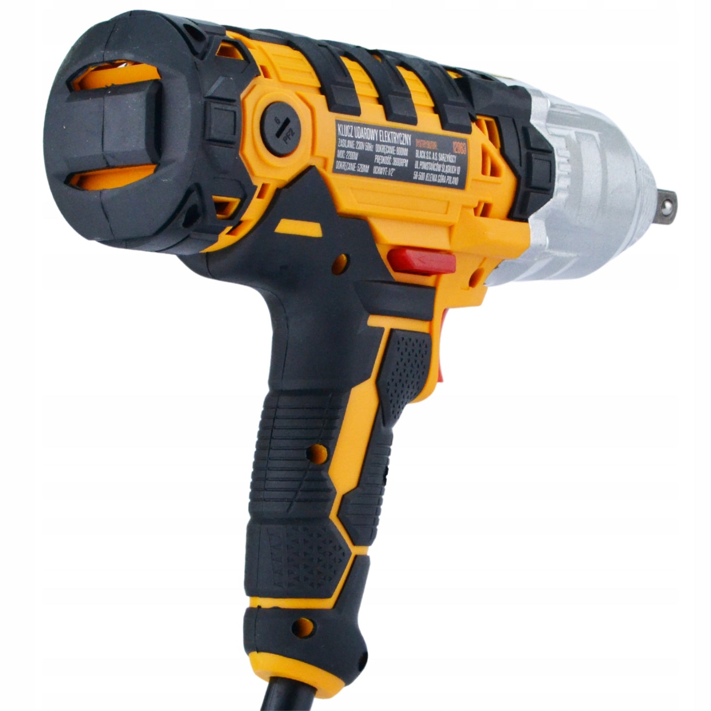 Elektrinis smūginis raktas ratams 2200W 800Nm 1/2" Galingas su galvučių rinkiniu