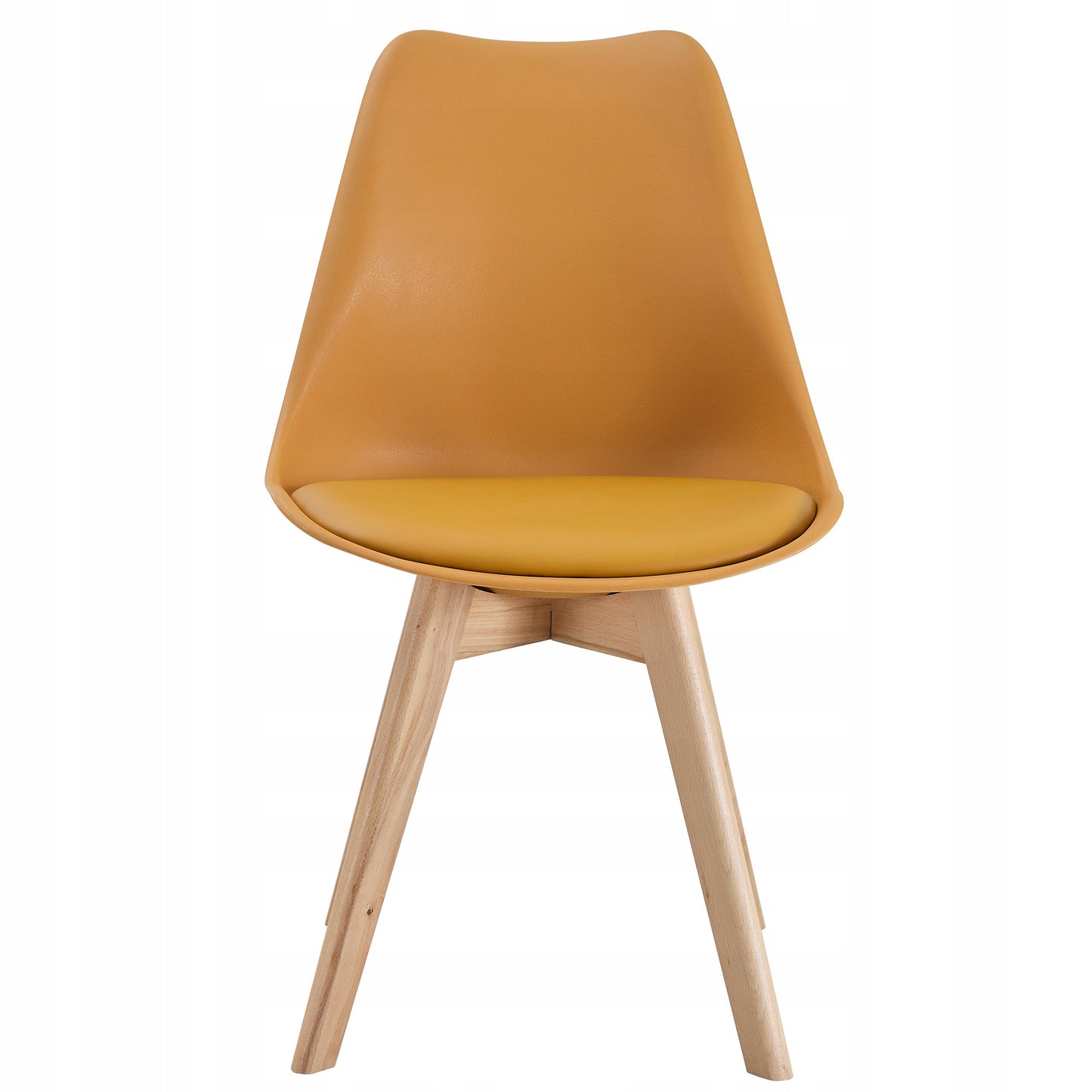 SKANDINAVIŠKA KĖDĖ SU PAGALVE, GARSTYČIŲ SPALVOS, EKOODOS, MEDINĖMIS KOJOMIS, 2 VNT.