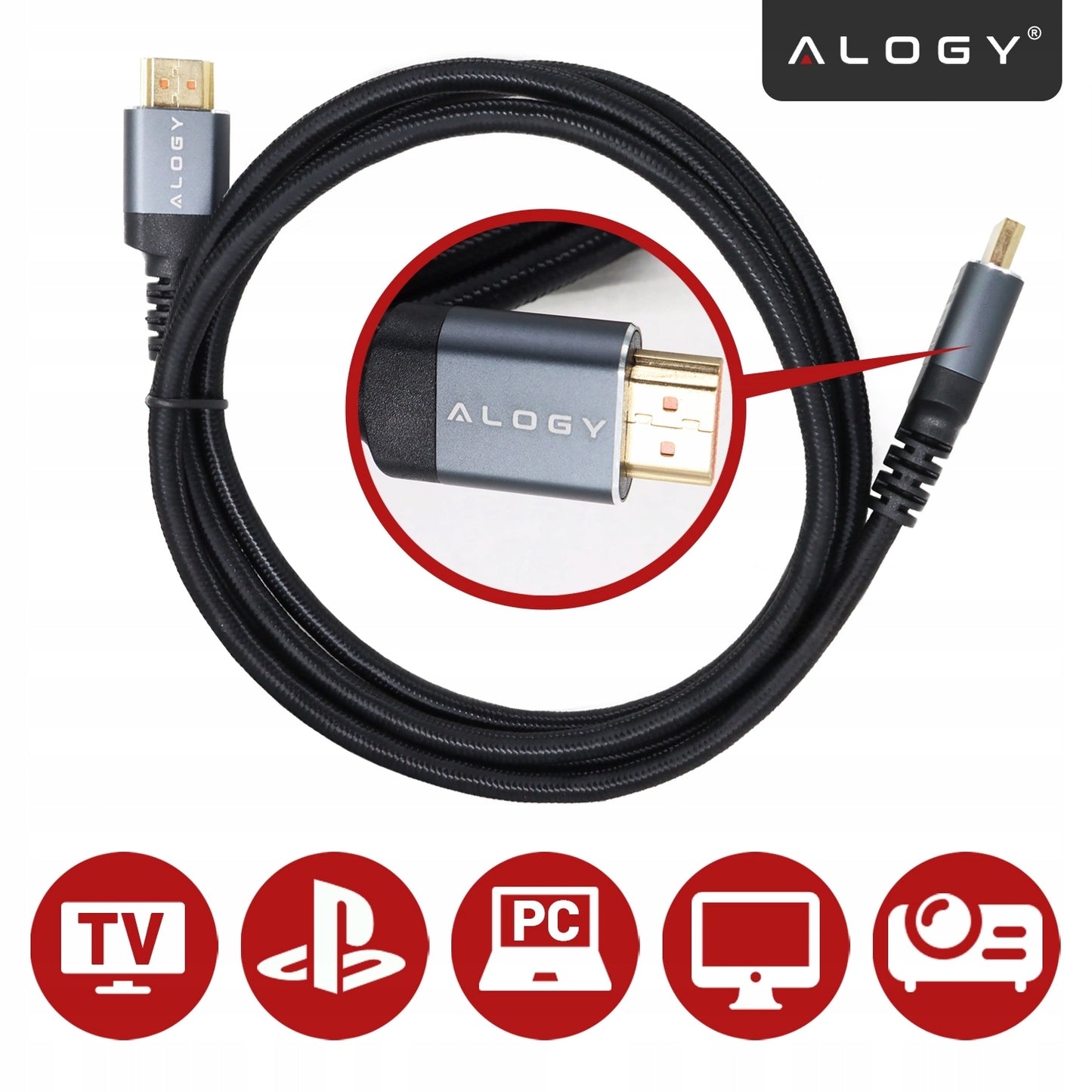 HDMI 2.1 PREMIUM ULTRA High Speed kabelis 10K 8K/60Hz 4K/120Hz 2m SERTIFIKUOTAS