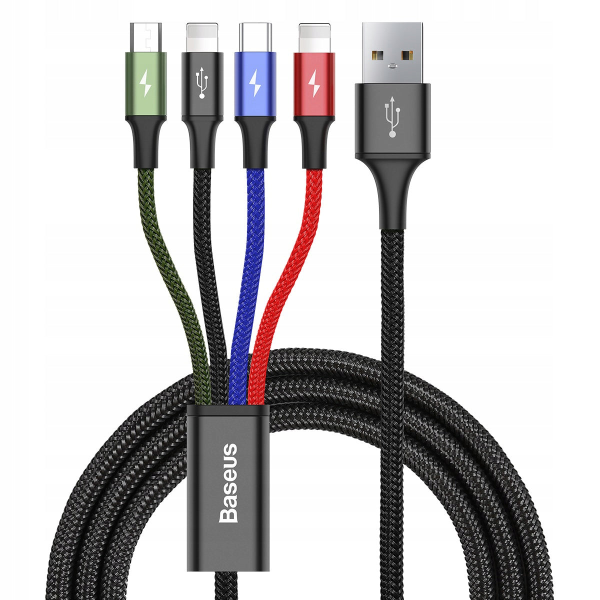 Universalus USB laidas 4-in-1, kabelių rinkinys (2x Lightning + USB-C + micro USB), 1,2m Baseus