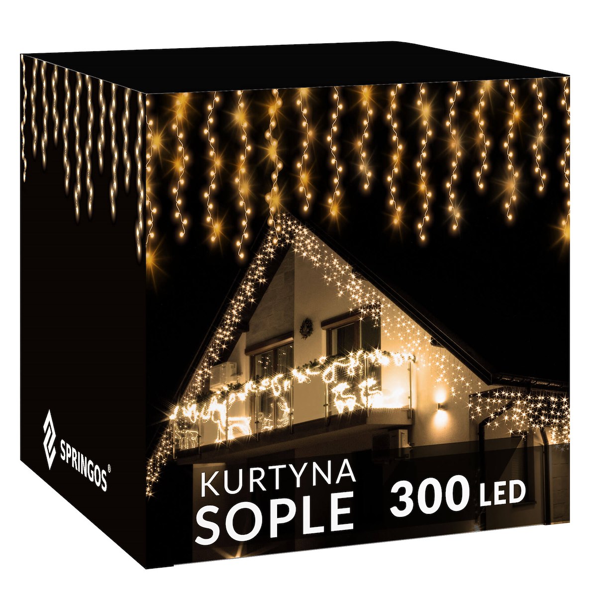 Kalėdinė lauko girlianda, lemputės, 300 LED lempučių, 12M
