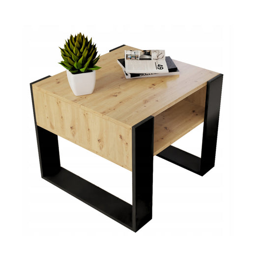 Kavos staliukas 55cm x 55cm x 45cm, Artisan ąžuolo spalvos