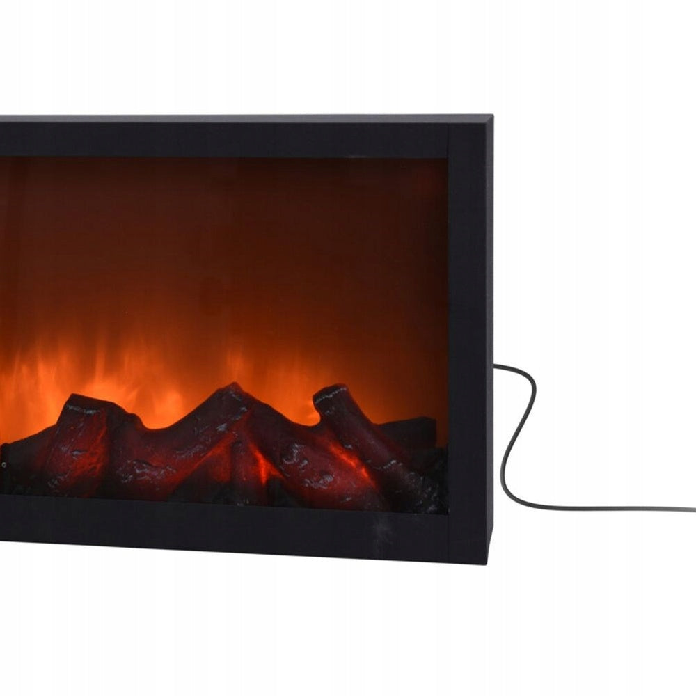 Elektrinis židinys su judančia liepsna, LED ugnies imitacija, laisvai pastatomas