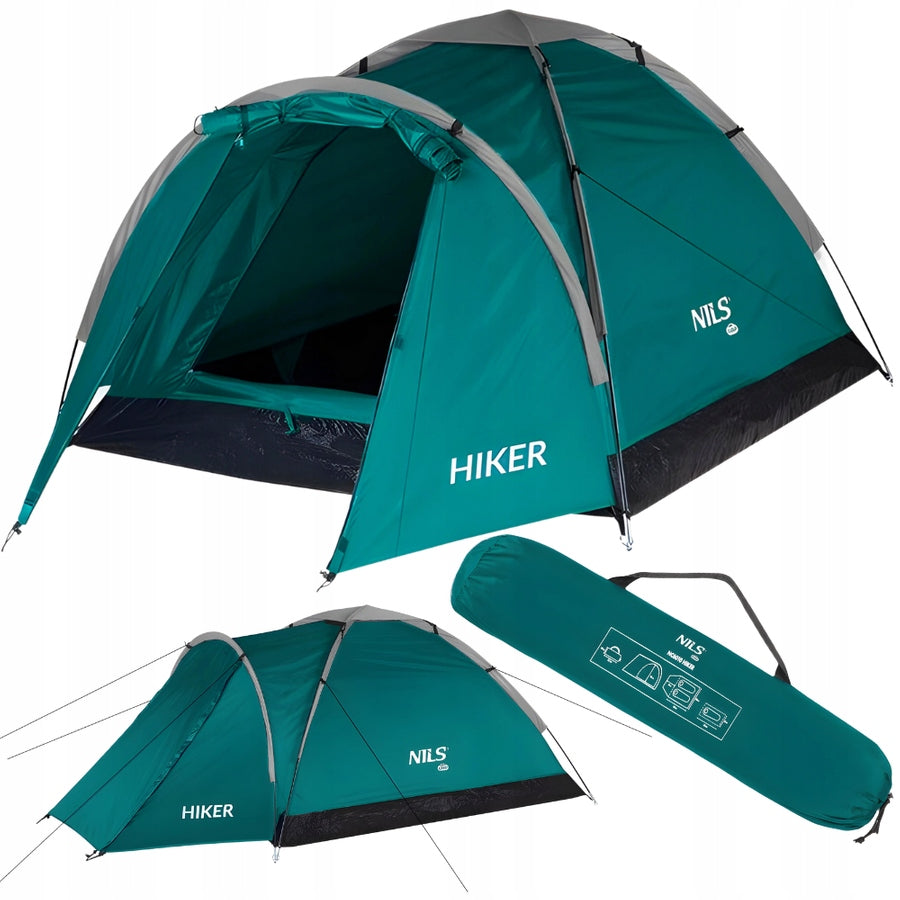 NILS CAMP Hiker 2-Žmonių Palapinė ir Kempingo Lempa
