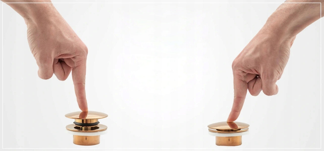 Kriauklės kamštis KLIK-KLAK Auksinis Universalus Automatinis REA