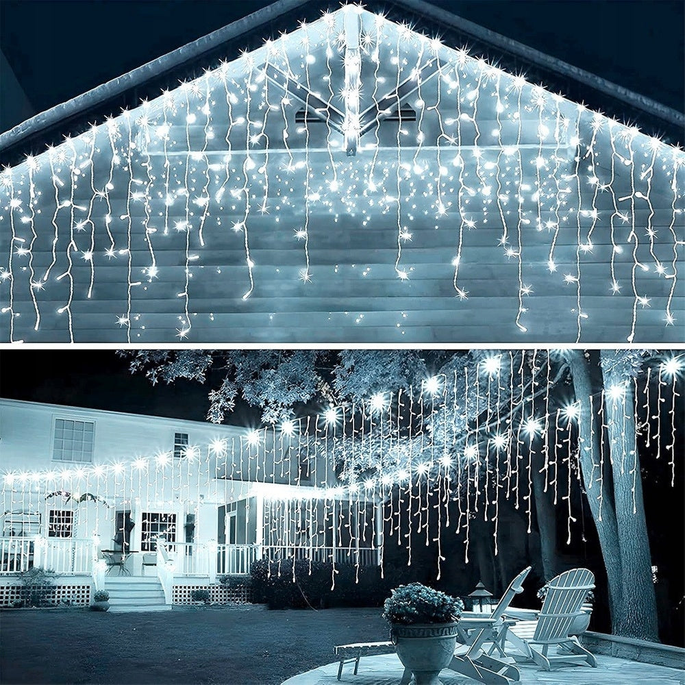 Šviečianti užuolaida girlianda lauko namų fasadams 500 LED 11m