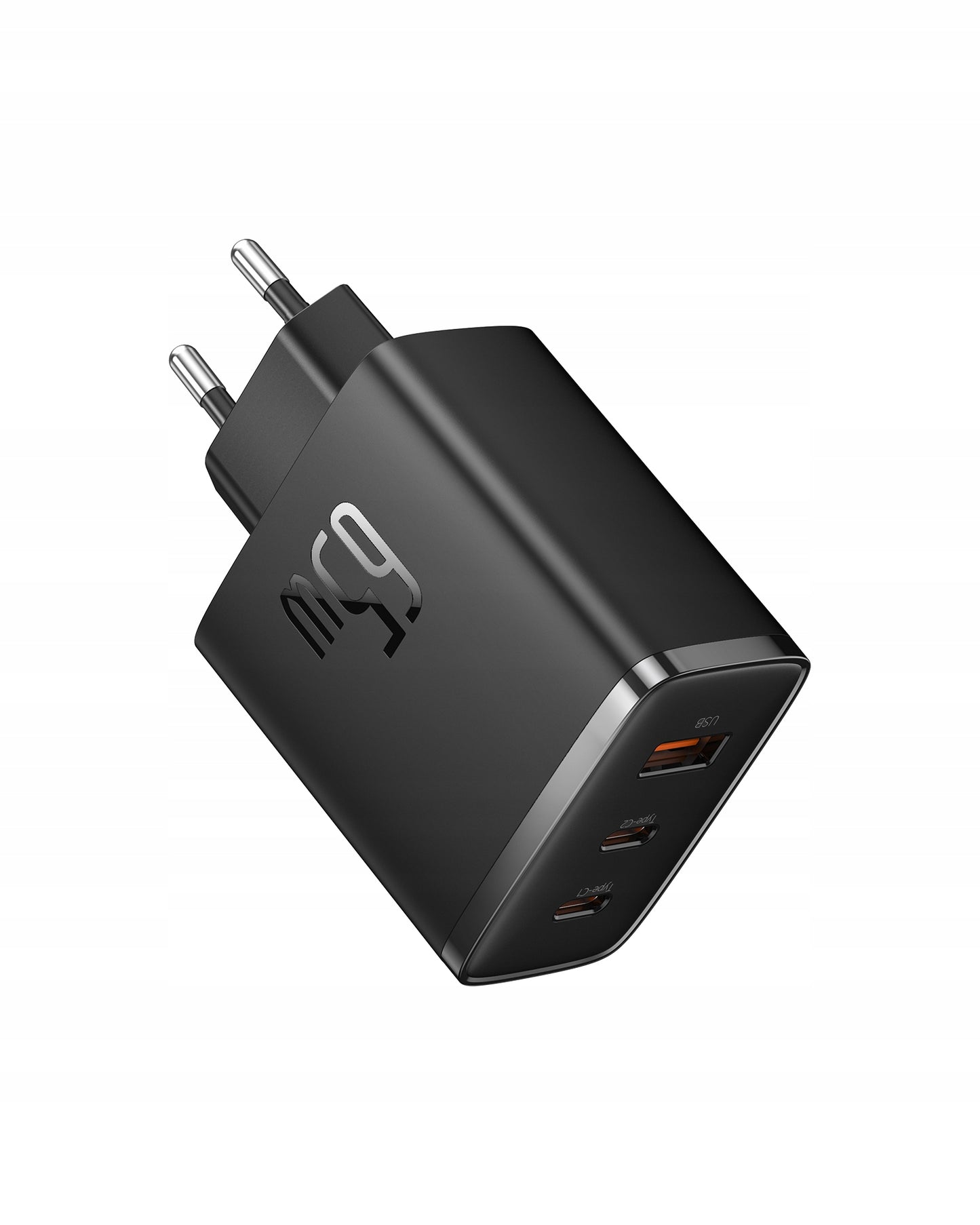 Įkroviklis BASEUS GaN 65W Greitas įkrovimas 2x USB-C USB PD3.0 QC3.0 AFC SCP