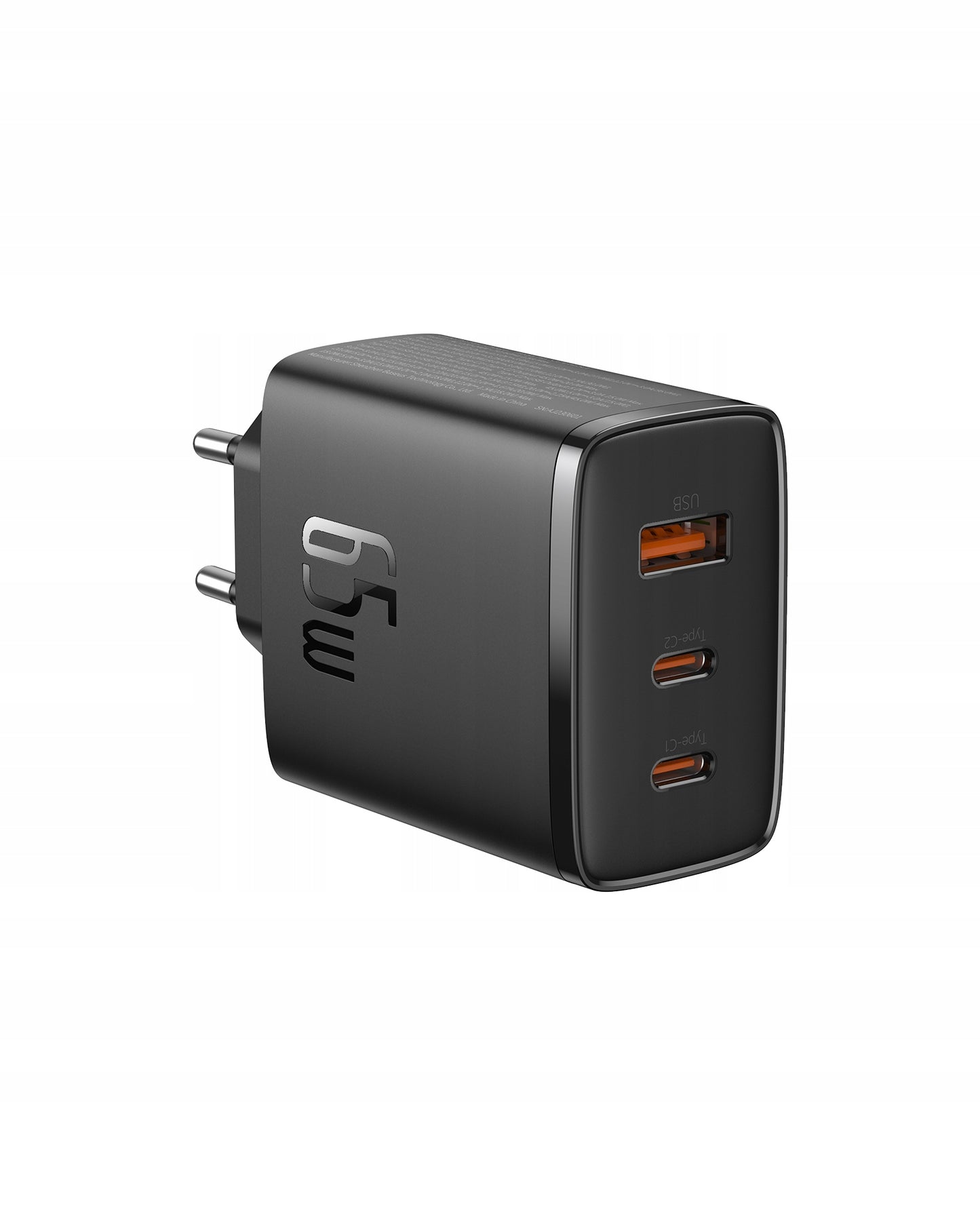 Įkroviklis BASEUS GaN 65W Greitas įkrovimas 2x USB-C USB PD3.0 QC3.0 AFC SCP