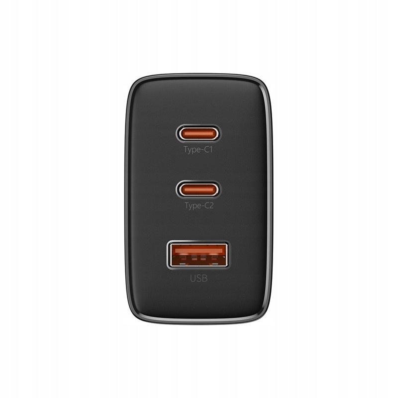 Įkroviklis BASEUS GaN 65W Greitas įkrovimas 2x USB-C USB PD3.0 QC3.0 AFC SCP