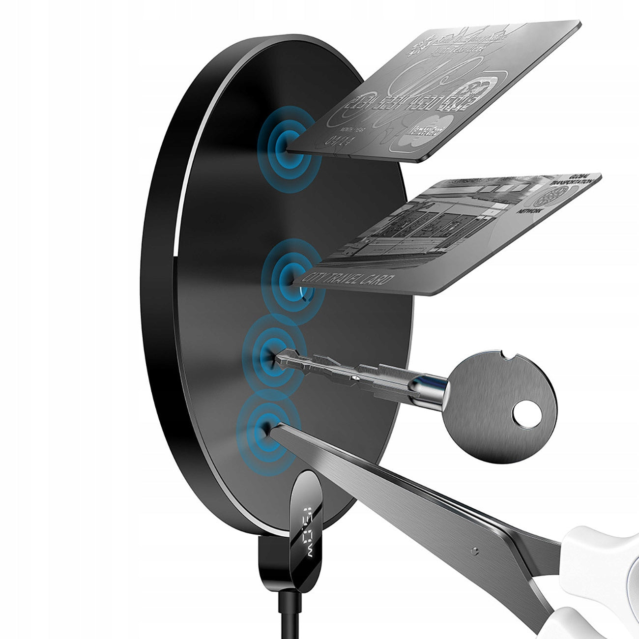 Belaidis indukcinis įkroviklis BASEUS Qi 15W, 1,5m laidas, USB C kištukas
