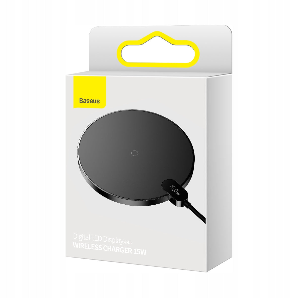 Belaidis indukcinis įkroviklis BASEUS Qi 15W, 1,5m laidas, USB C kištukas
