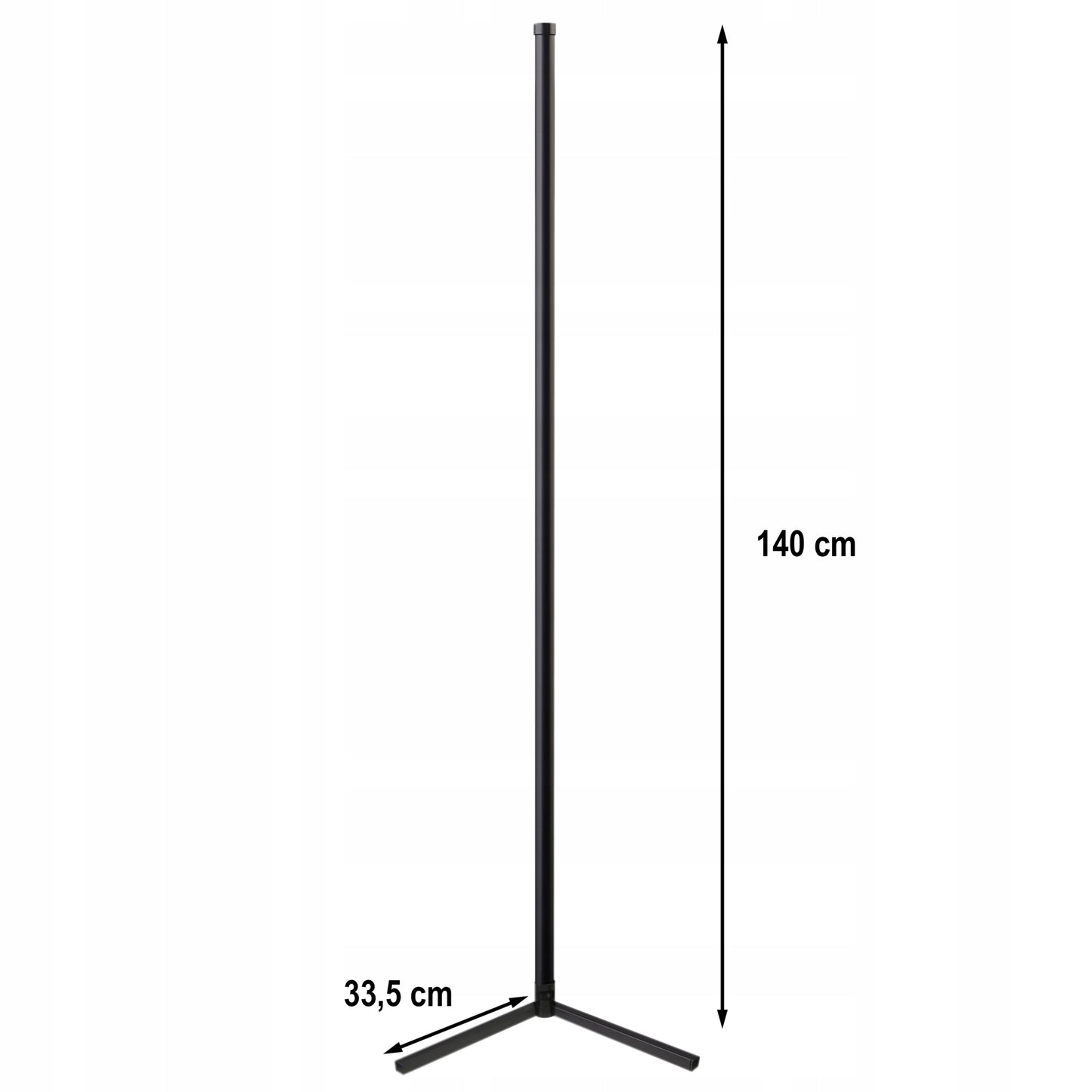 Kampinė Pastatoma Grindų RGB LED Lempa su Nuotolinio Valdymo Pulteliu, Programėle ir Muzikos Sensoriumi, 150 cm