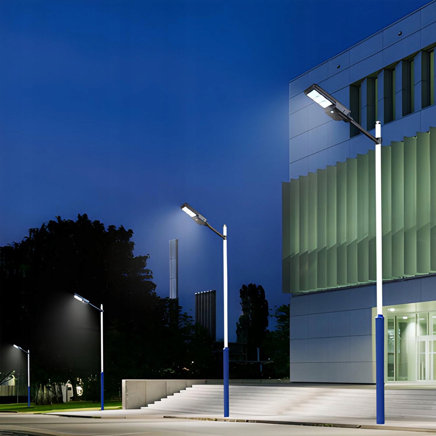 240W Gatvės LED šviestuvas, saulės energija maitinamas, su judesio ir sutemų jutikliais + XL nuotolinio valdymo pultas