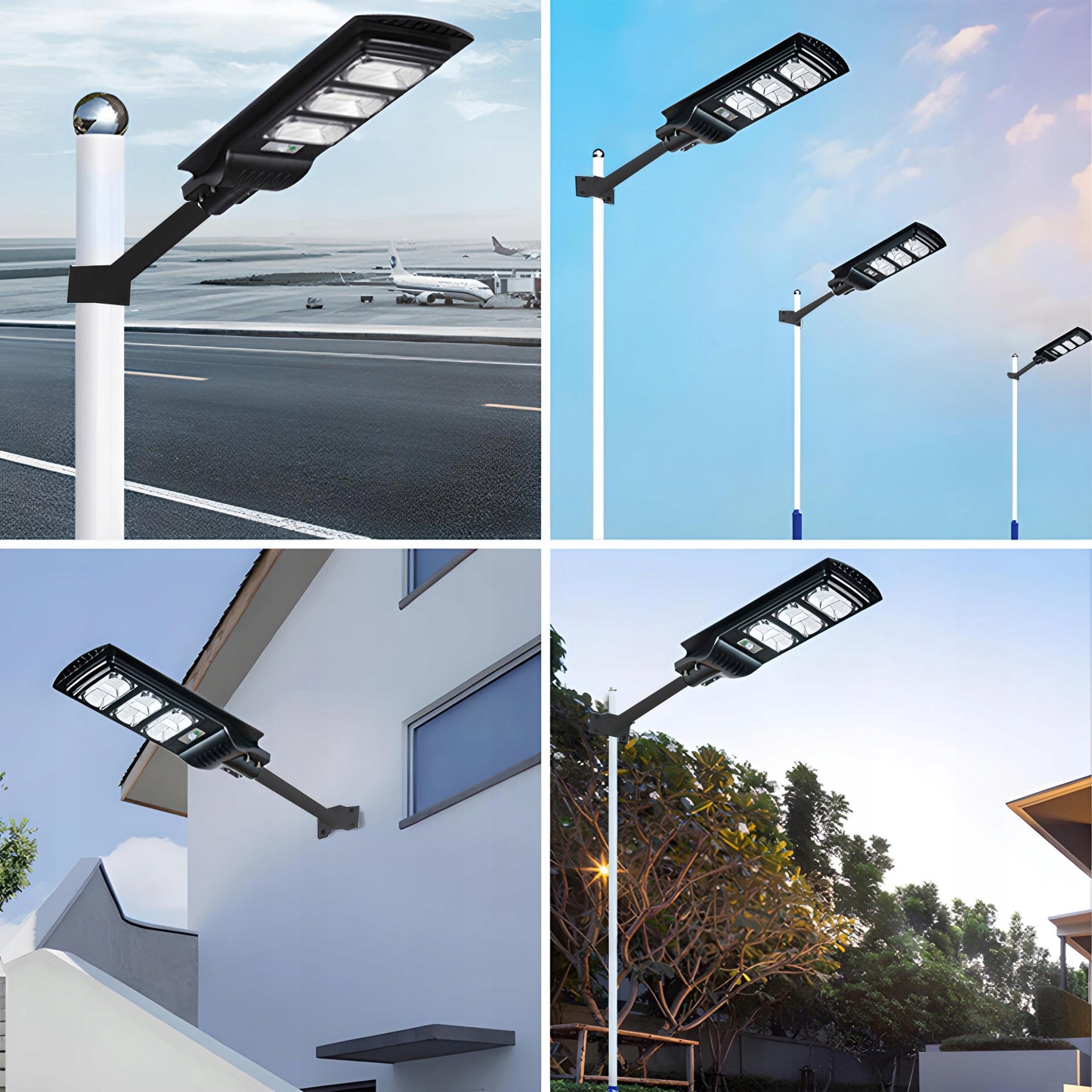 240W Gatvės LED šviestuvas, saulės energija maitinamas, su judesio ir sutemų jutikliais + XL nuotolinio valdymo pultas