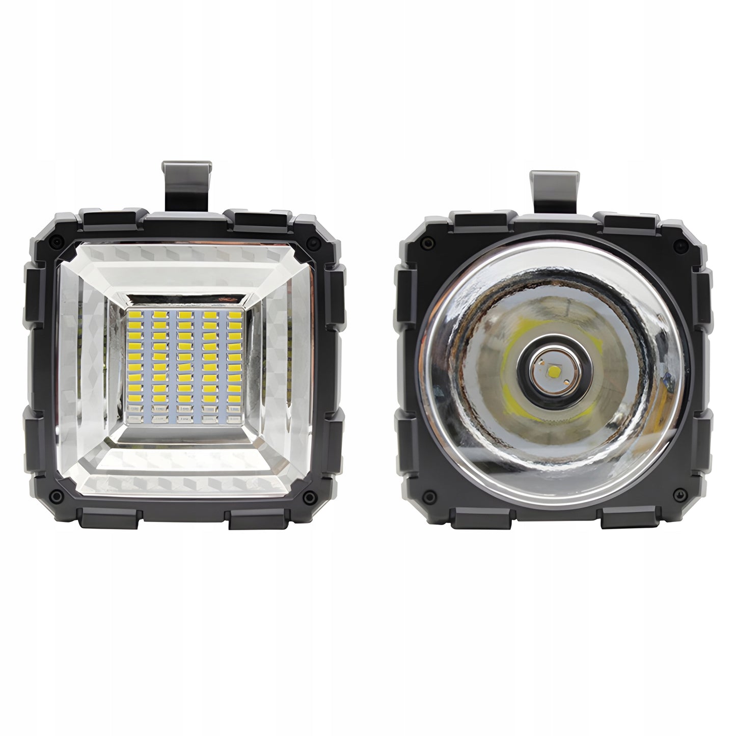 Taktinis LED prožektorius, galingas, įkraunamas per USB, 1000lm, 40W