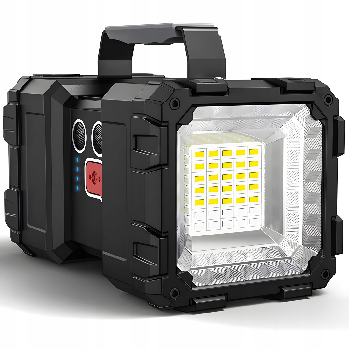 Taktinis LED prožektorius, galingas, įkraunamas per USB, 1000lm, 40W