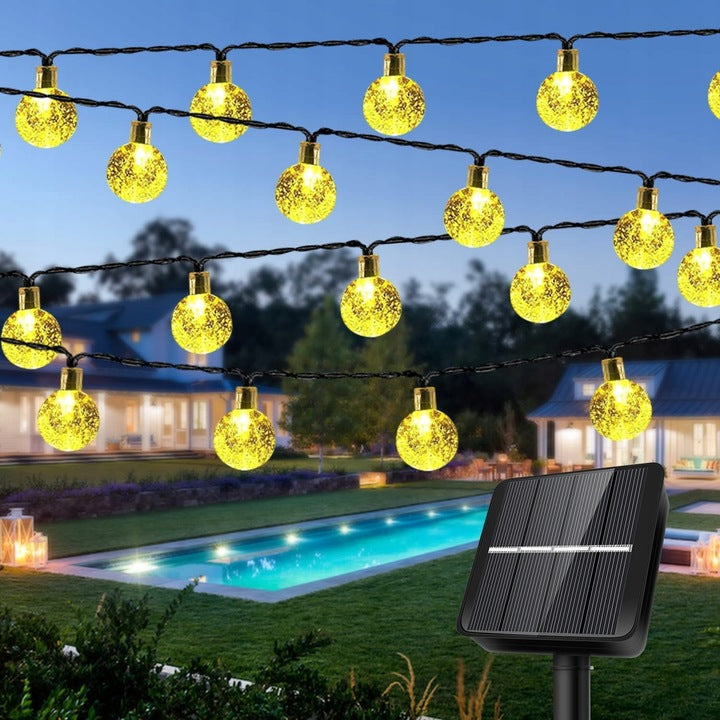 Lauko girlianda su saulės baterija 50 LED 5M