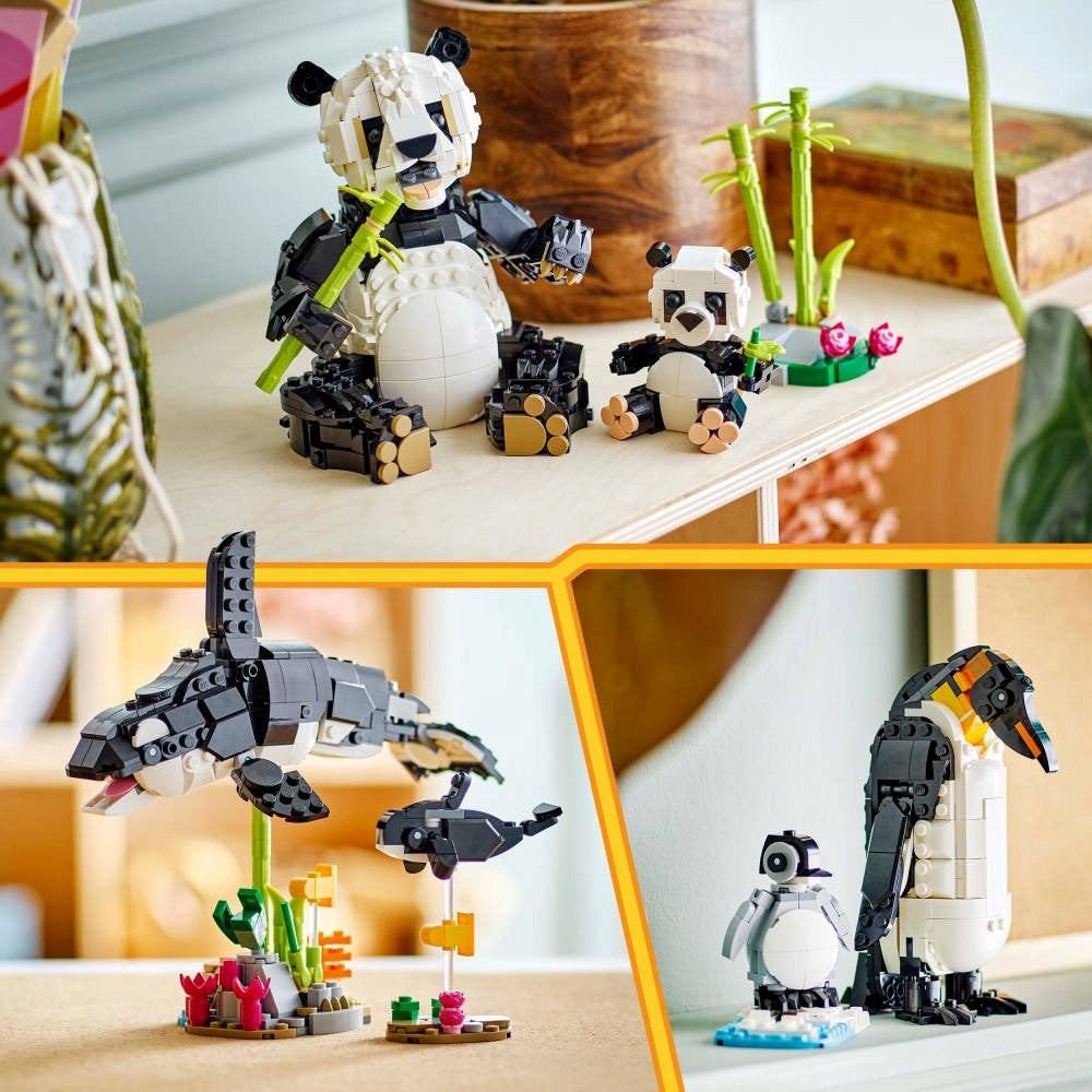LEGO 31165 CREATOR Laukiniai gyvūnai: pandų šeima 3-in-1