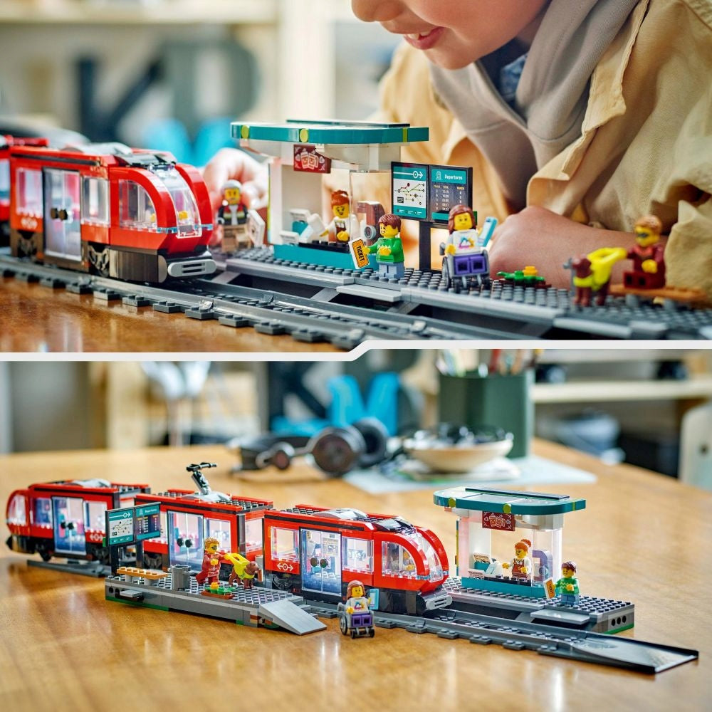 LEGO 60423 CITY Miesto tramvajus su stotele