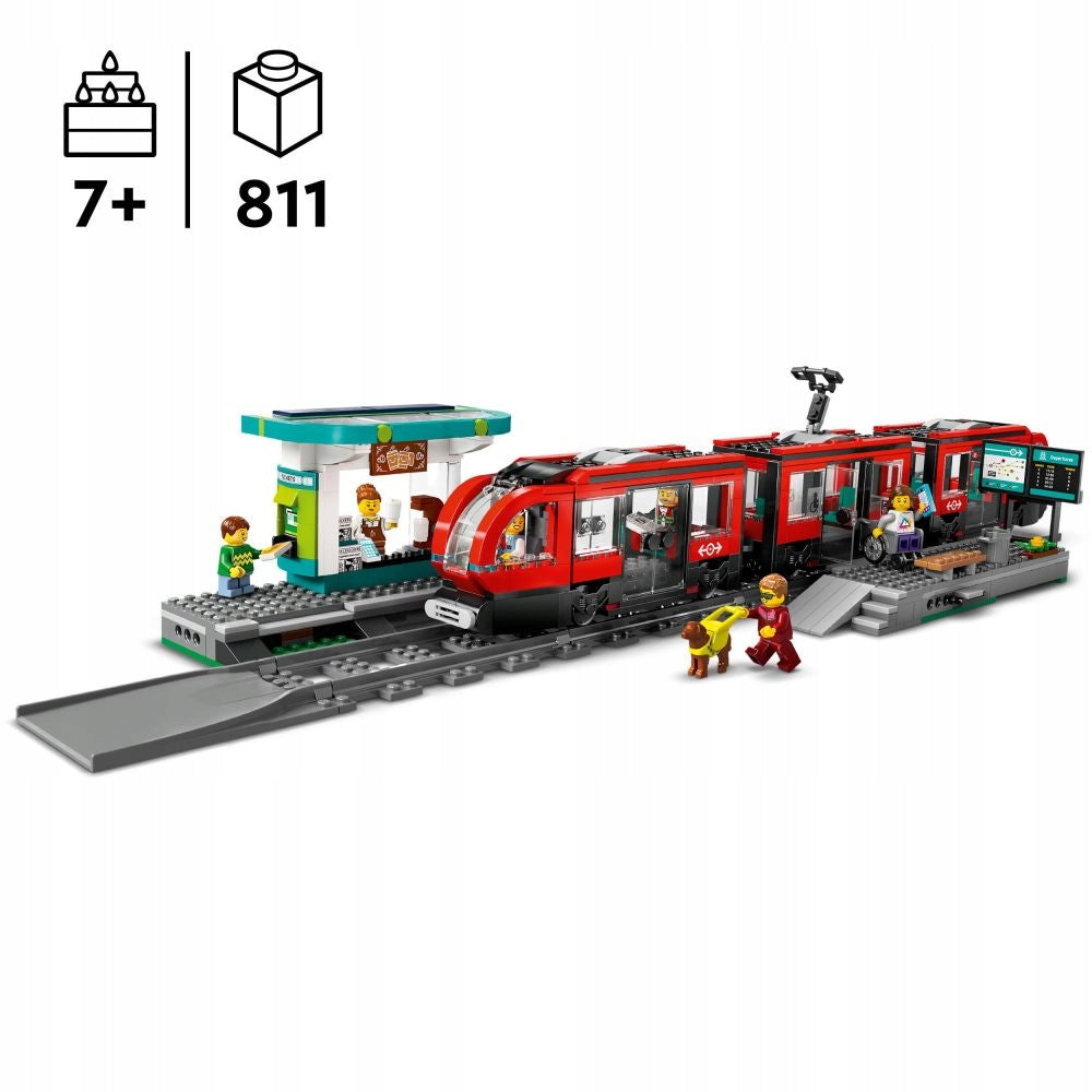 LEGO 60423 CITY Miesto tramvajus su stotele