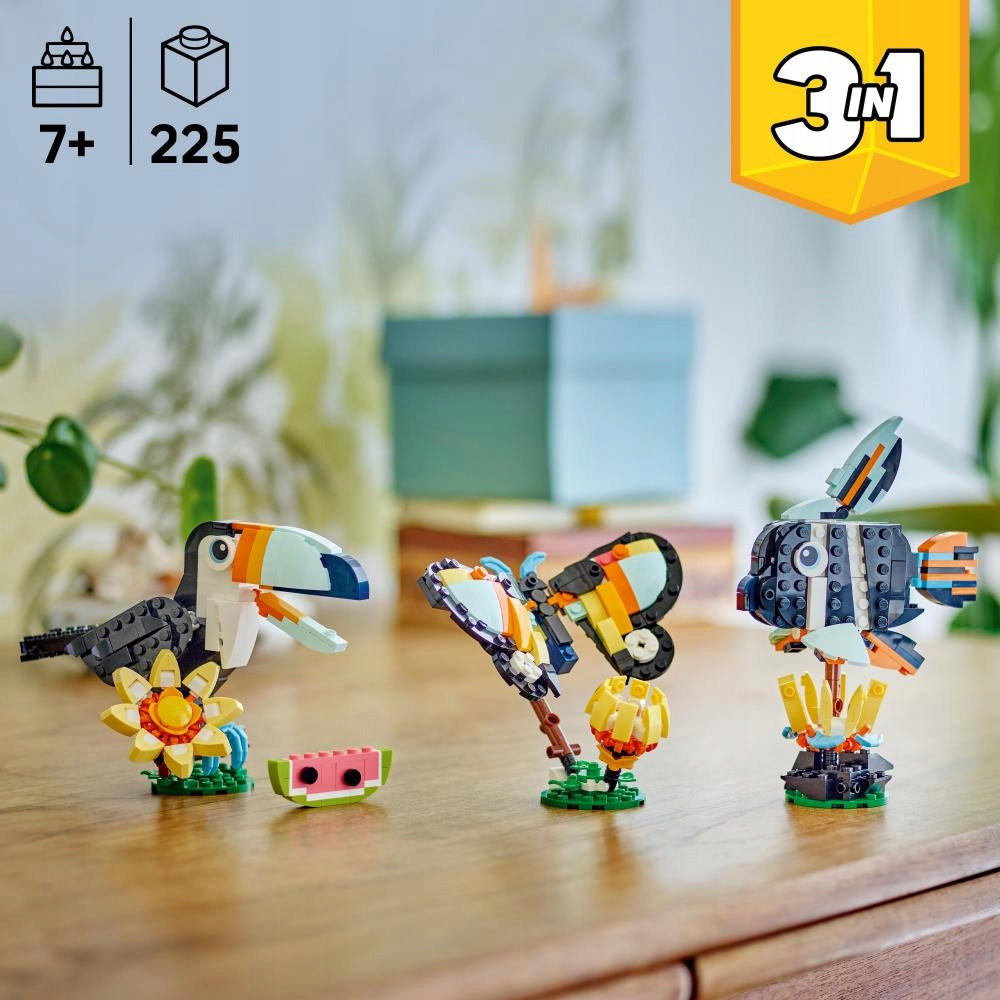 LEGO Creator Laukiniai gyvūnai: Atogrąžų tukanas 3in1 31173