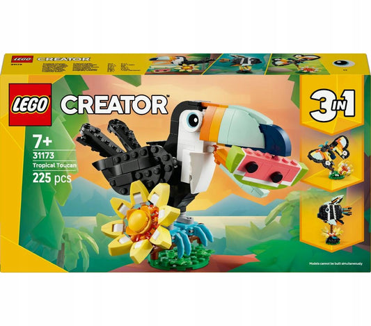 LEGO Creator Laukiniai gyvūnai: Atogrąžų tukanas 3in1 31173