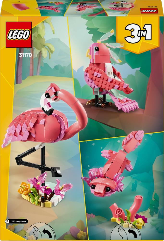 LEGO CREATOR Laukiniai gyvūnai: rožinis flamingas 3in1 31170