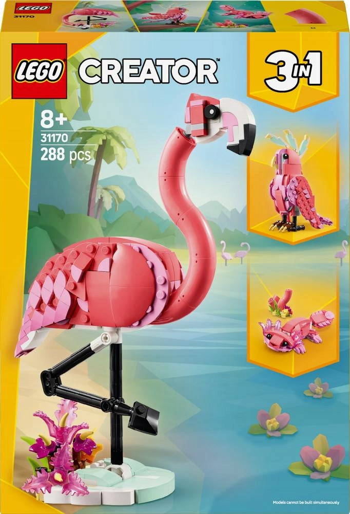 LEGO CREATOR Laukiniai gyvūnai: rožinis flamingas 3in1 31170