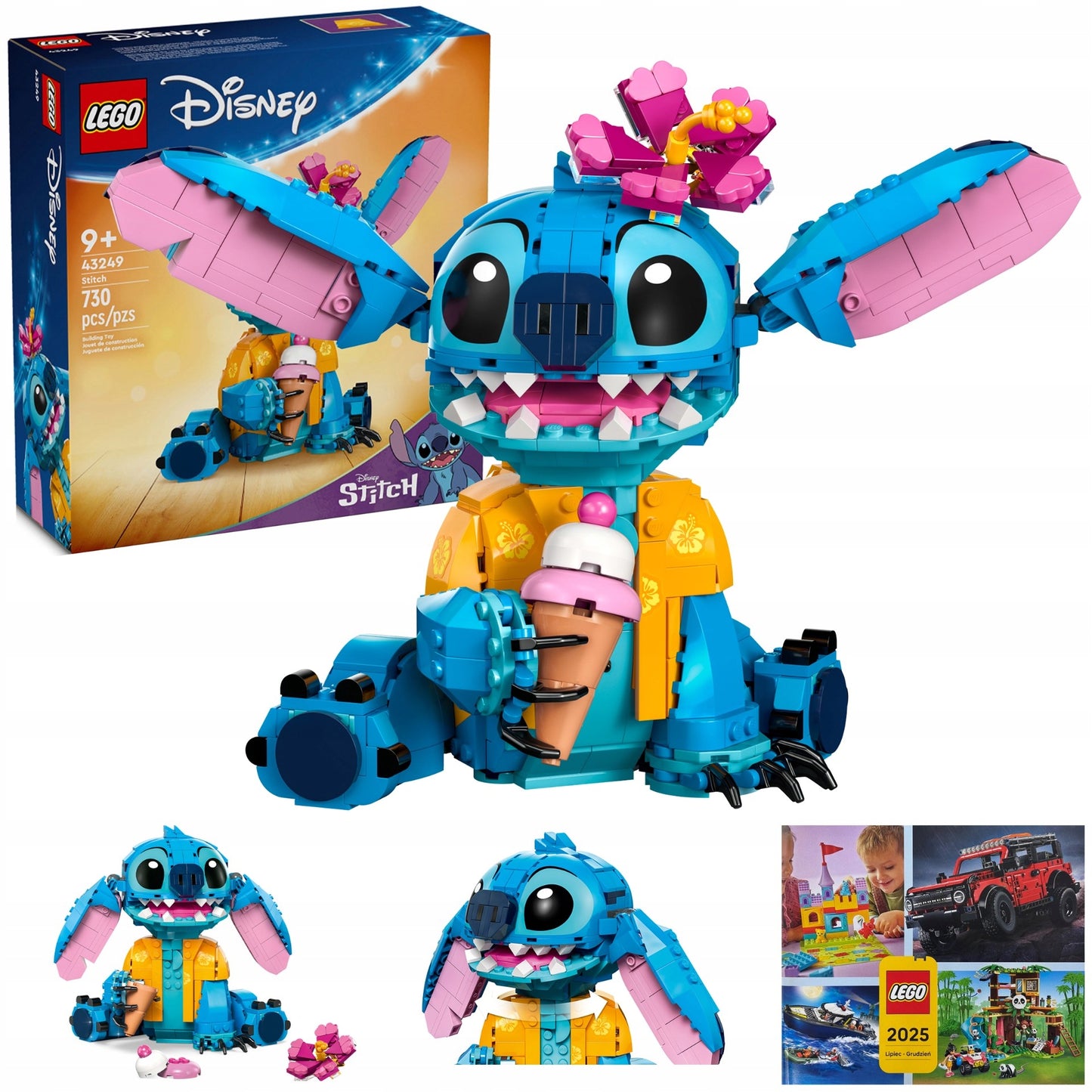 LEGO Disney 43249 Stitch judanti kolekcinė figūrėlė iš kaladėlių, ateivis