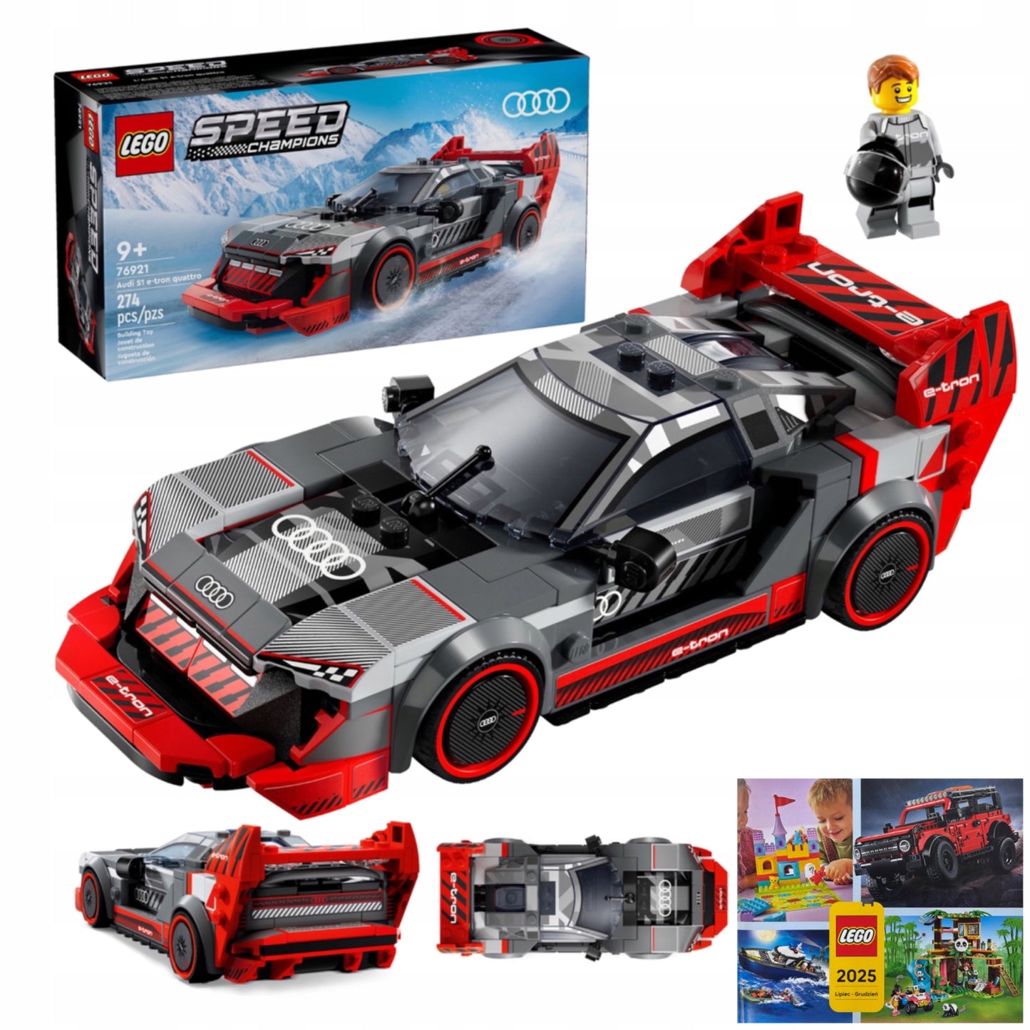 LEGO Speed Champions 76921 Lenktyninis Audi S1 E-tron Quattro automobilis