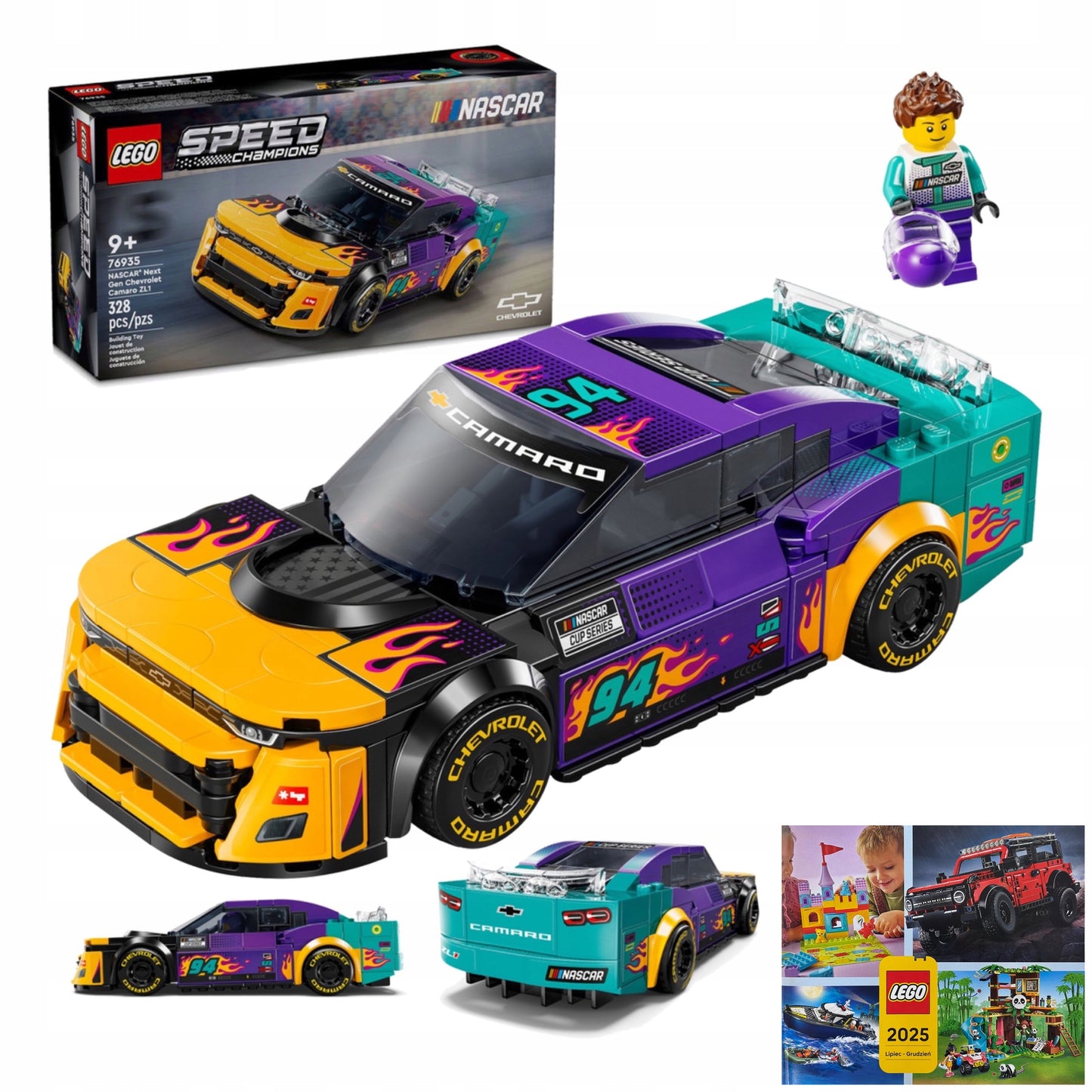 LEGO Speed Champions 76935 NASCAR Chevrolet Camaro ZL1 Lenktyninis automobilis