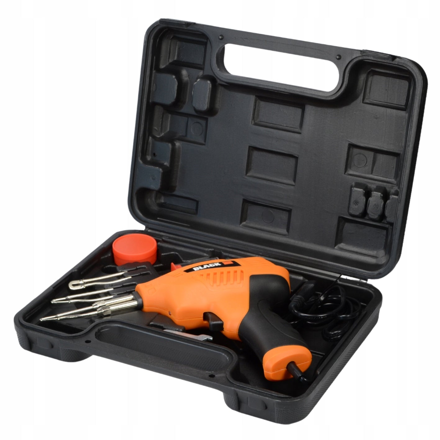 Transformatorinis lituoklis 220W BLACK dėklas LED alavas BLACK TOOLS POLSKA