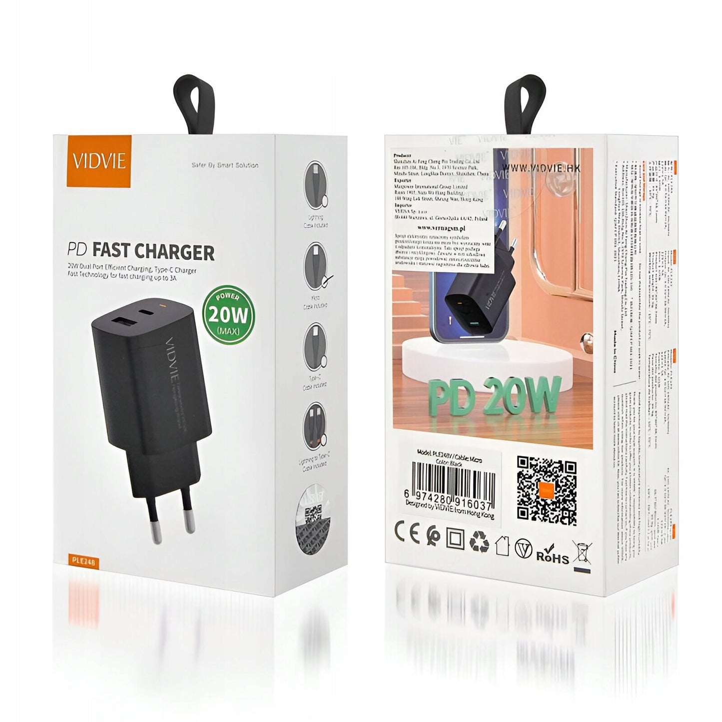 USB C įkroviklis, USB A tipo, Greitas USB įkroviklis, USB C, 20W