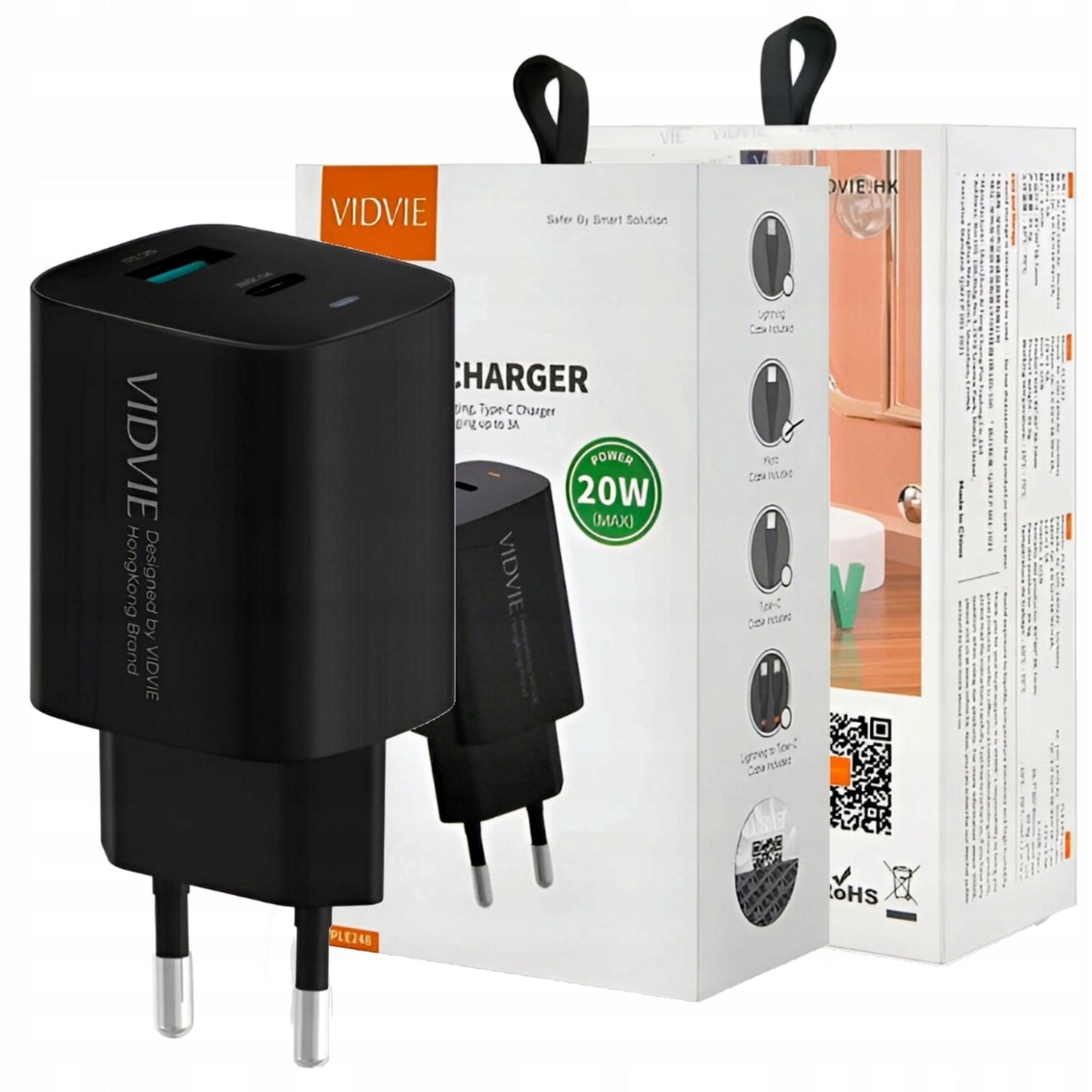 USB C įkroviklis, USB A tipo, Greitas USB įkroviklis, USB C, 20W