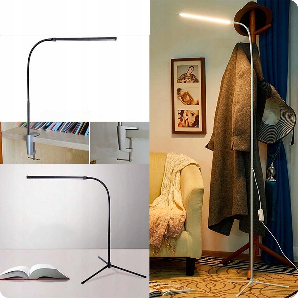 Kosmetinis LED šviestuvas 3in1, stovintis/stalinis, lankstus, blakstienoms ir nagams