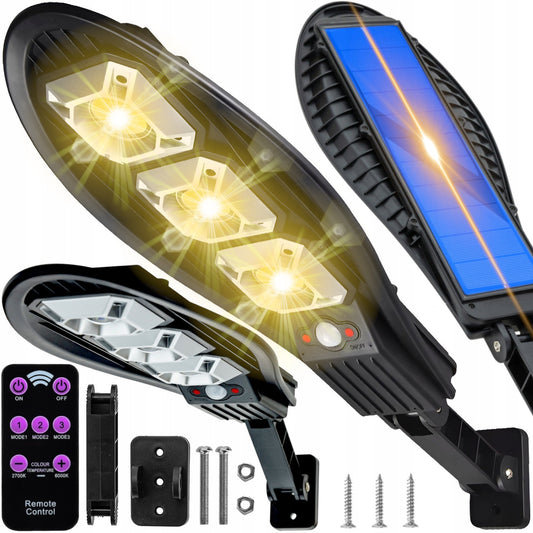 Lauko, sodo šviestuvas su saulės baterija 180W 3000lm