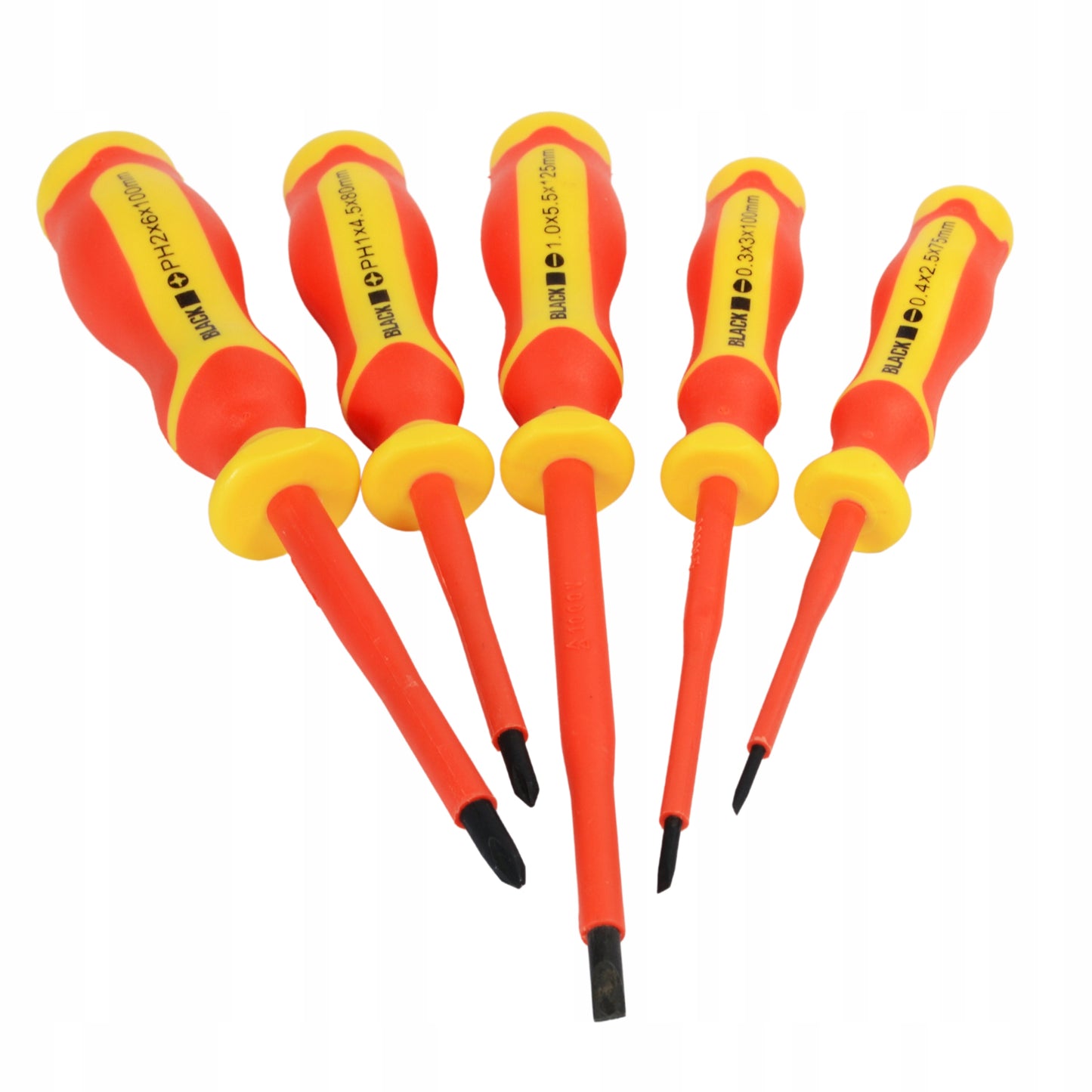 Didelis įrankių ir atsuktuvų rinkinys elektrikui, 1000V izoliuoti, 11 vnt. BLACK