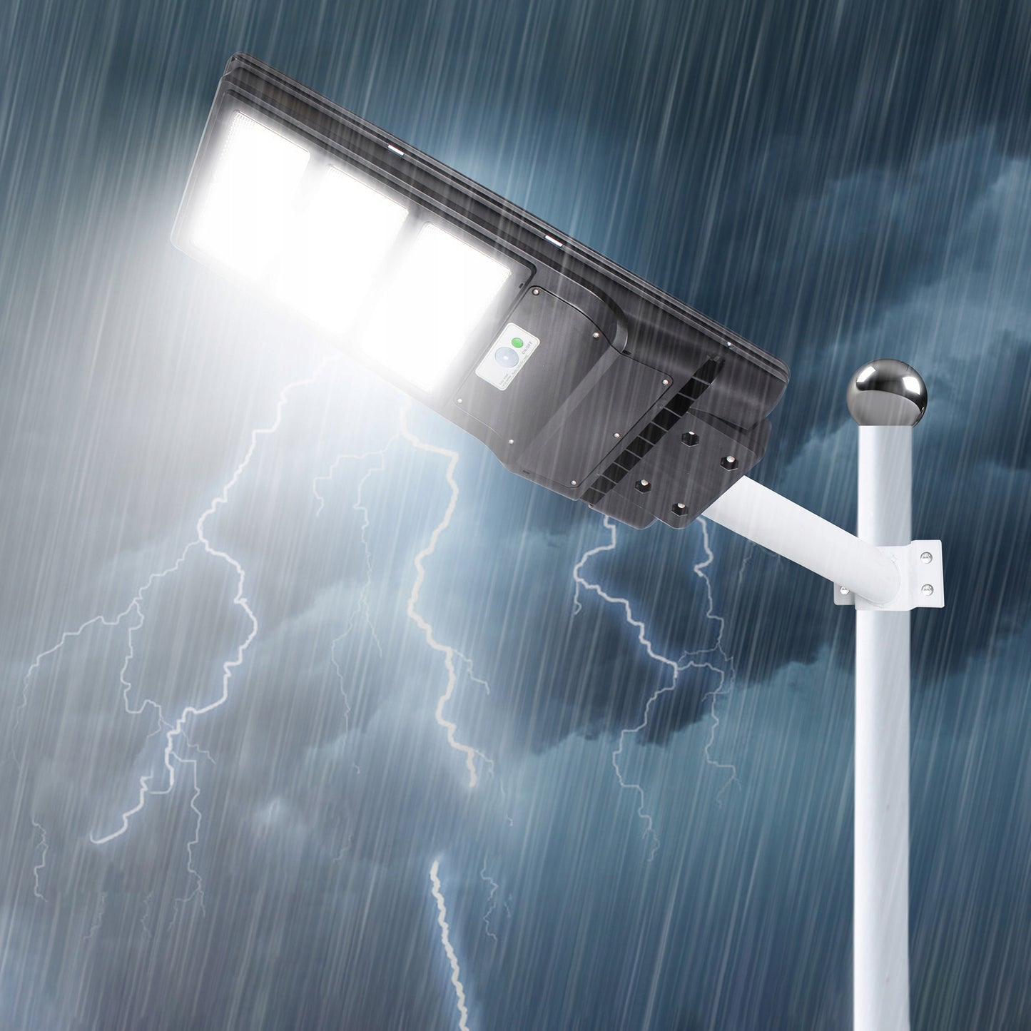 Galingas lauko saulės LED gatvės šviestuvas 270W su pulteliu ir baterijomis XL