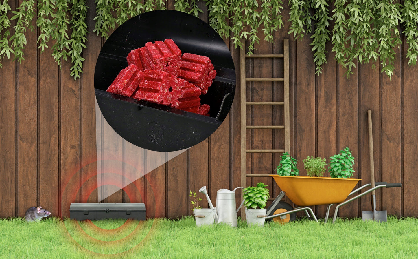 STIPRUS JATKAS ŽIURKĖMS PELĖMS RAUDONAS BLOKELIS BROMADIOLONE NO PEST 3x1KG