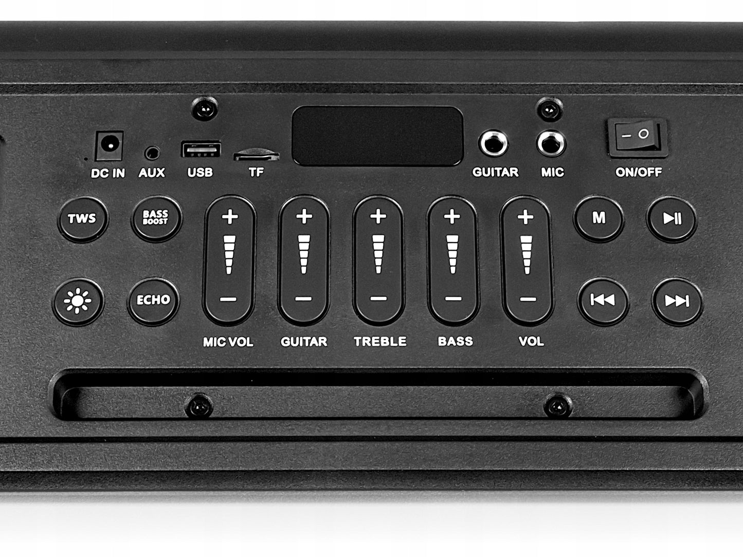 Galingas Bluetooth nešiojamas mobilus garsiakalbis su mikrofonu, nuotolinio valdymo pulteliu, USB, SD, Karaoke