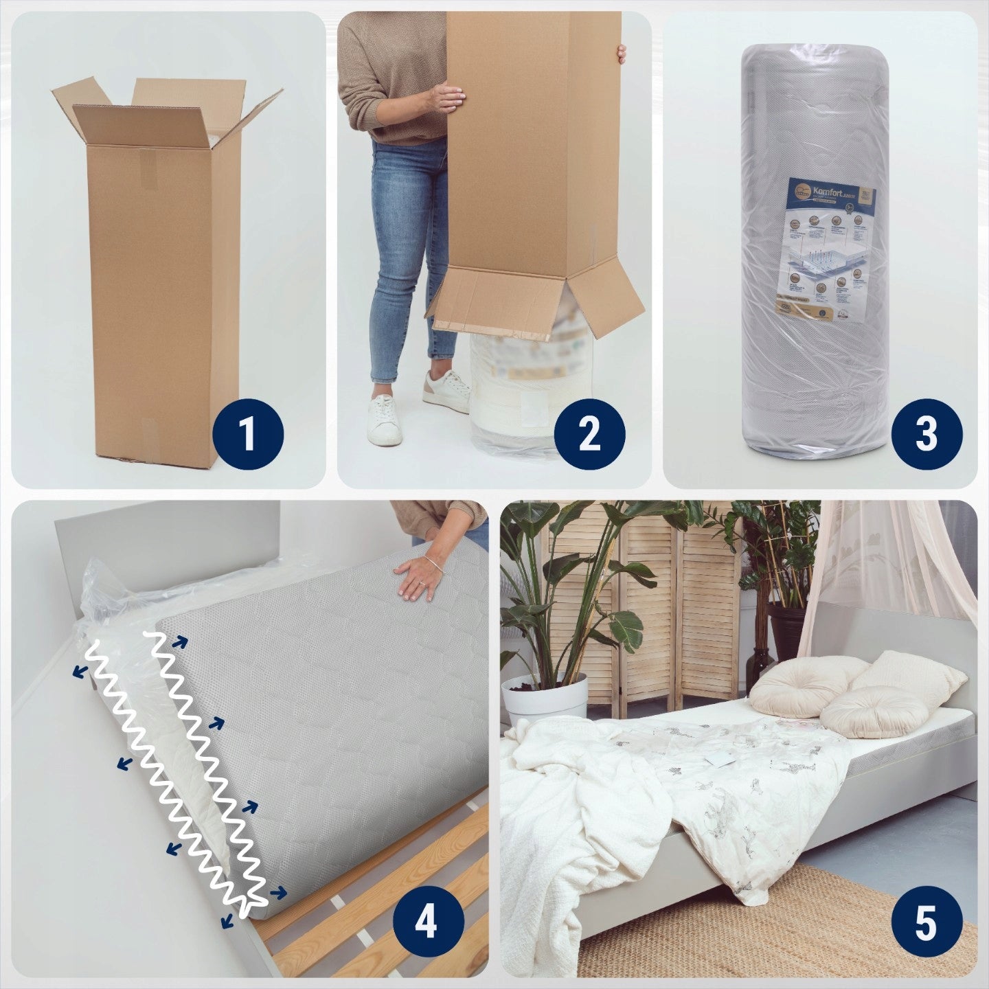 Vaikiškas čiužinys 160x80 cm iš putų, 80x160 cm, kūdikio lovytei