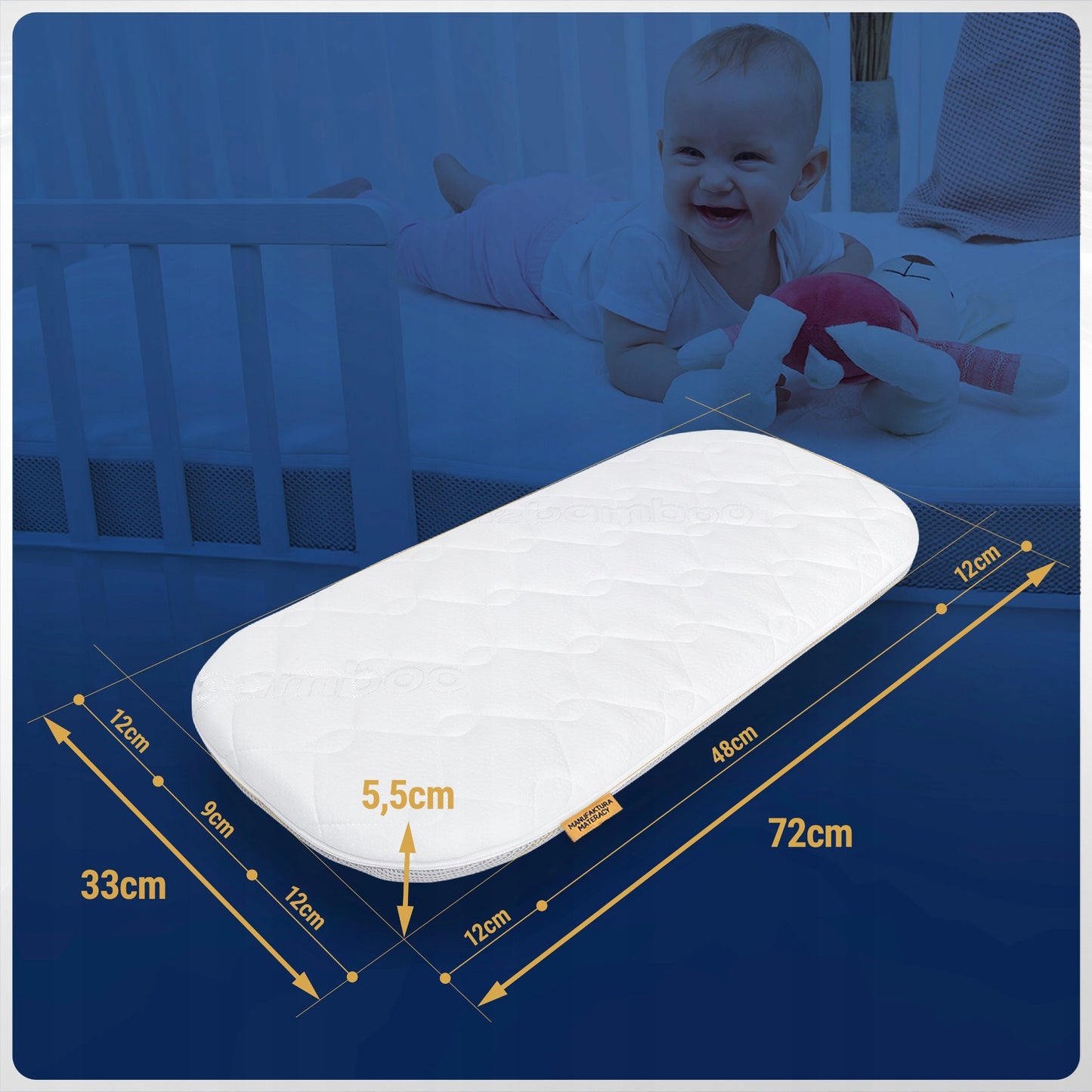 Kietas putplasčio čiužinys Chicco Baby Hug 4in1 lopšiukui