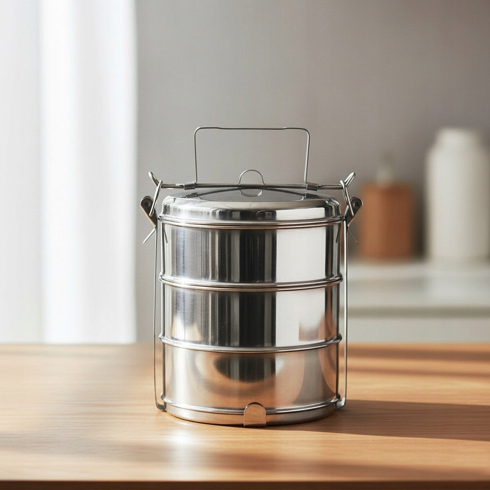 3 pakopų "pietų" dėžutė maistui nešti 3x1L